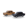 Herpa 013901-002 , MiniKit Trabant 601 Limousine , 2 szt. czarny i ochra , Skala 1:87